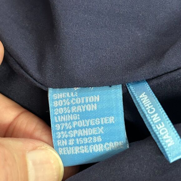 J. McLaughlin Estrella Navy V-Neck Sleeveless Midi Sheath Dress Size 10 - Picture 11 of 15